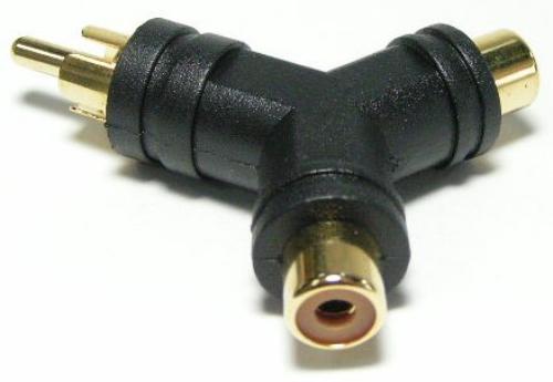 RCA Plug To Double RCA Jack Y Type Gold